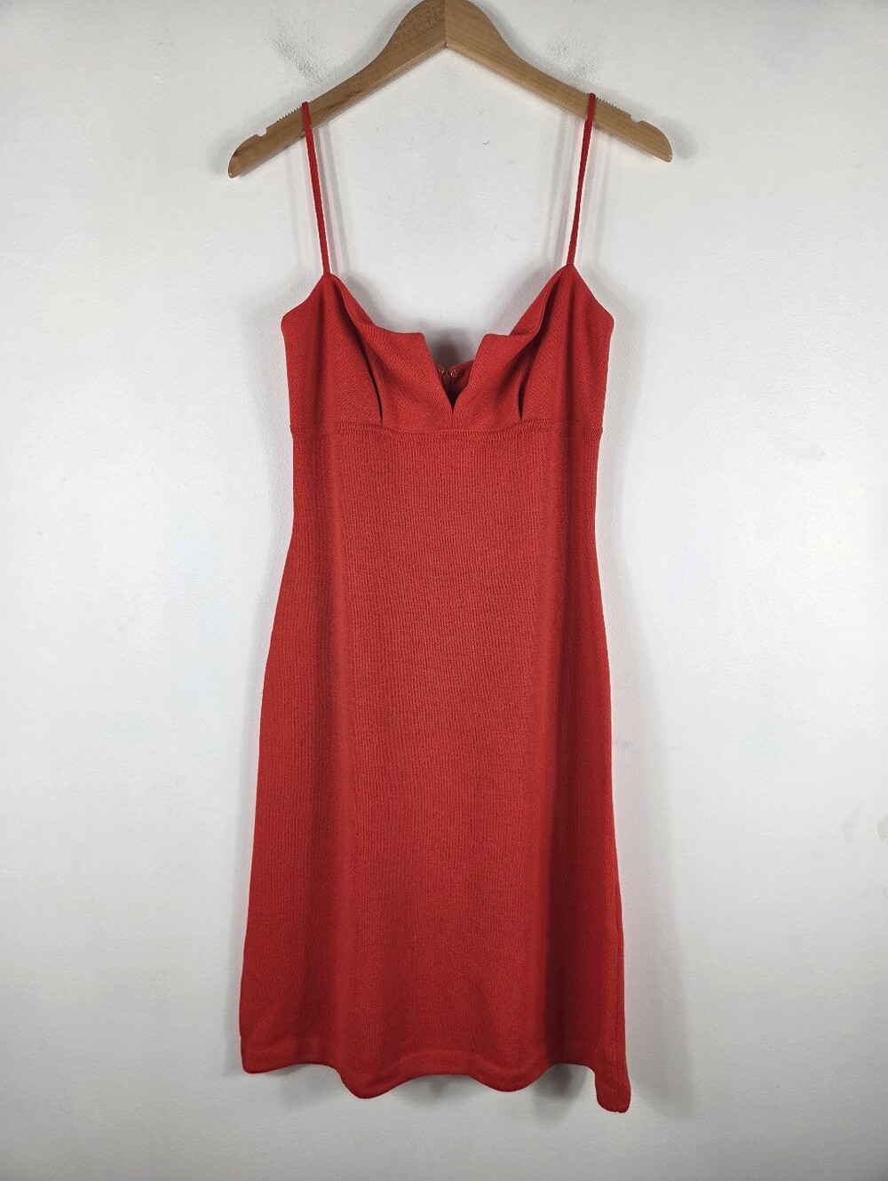 St John Evening Vintage Y2K Babydoll Wool Santana Knit Mini Sheath Dress